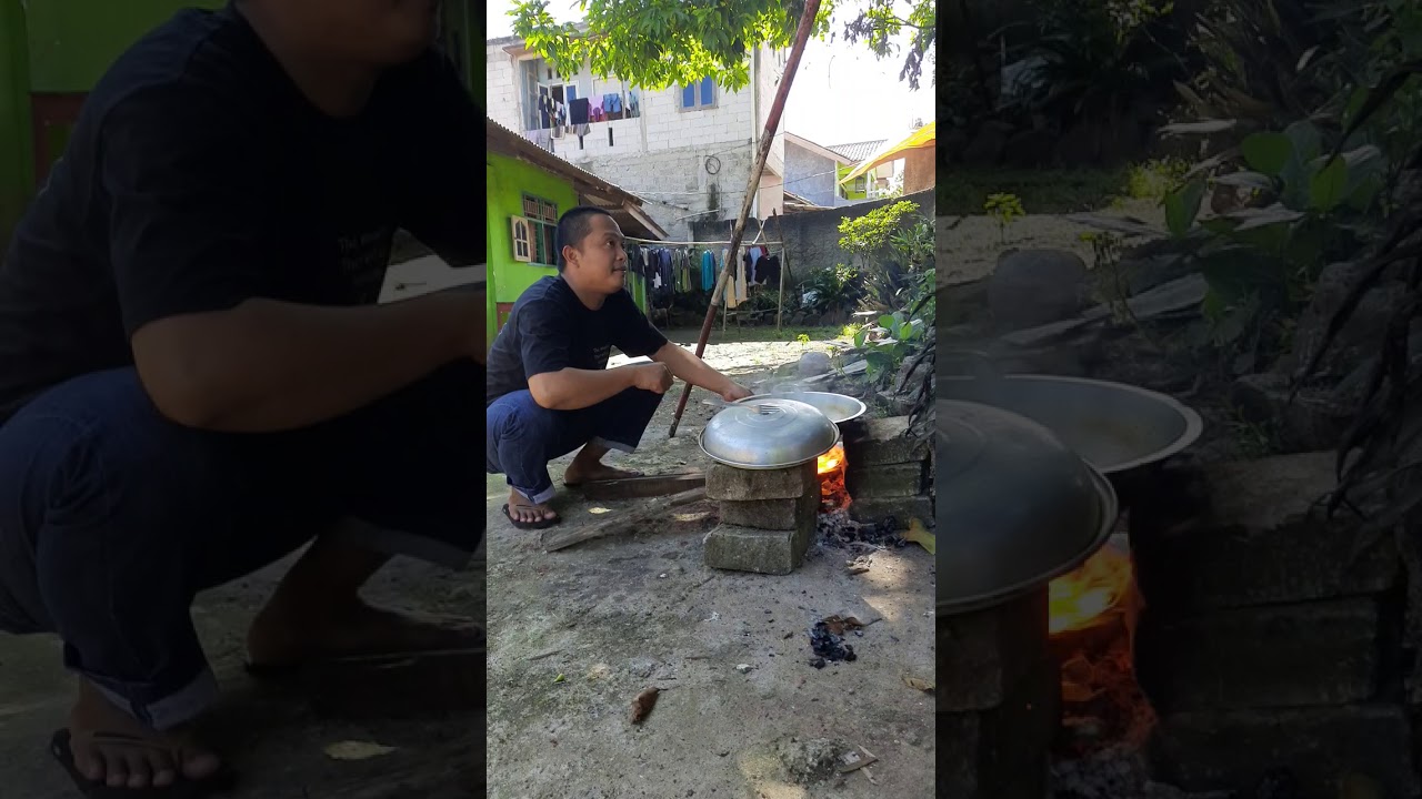 Masak pake kayu  bakar  YouTube