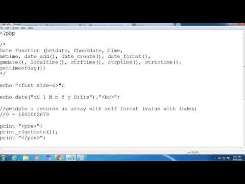PHP Date functions Part 1 | Simple example (Gujarati) - YouTube