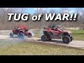 TUG OF WAR!! X3 vs RZR Turbo S vs KRX vs Talon vs Pro XP vs Defender!