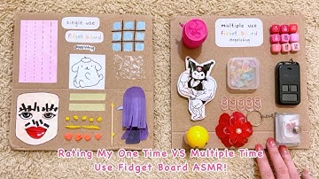 ONE TIME VS MULTIPLE TIME USE FIDGET BOARD ASMR! 🎨 | tutorial | applefrog