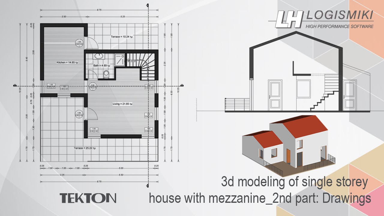 Tekton Architectural Drawings Single Storey House Tutorial 2