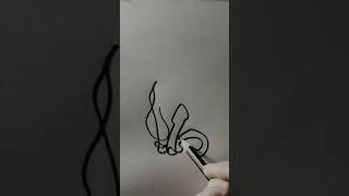 Cute Cat Drawing from One Line Art #aram nabeel