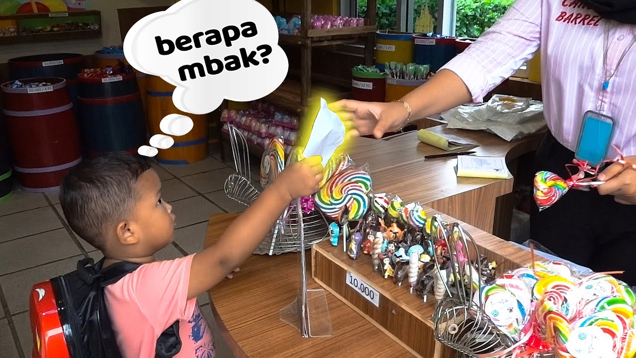 Wisata edukasi anak belajar membeli permen sendiri YouTube