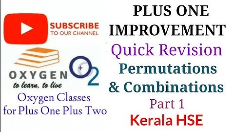 Plus One Improvement | Quick Revision | Permutations & Combinations (Part 1)| Important Topics