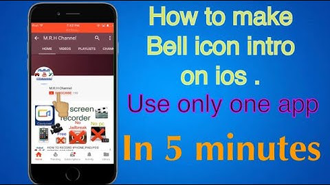 HOW TO MAKE BELL ICON INTRO ON IOS.