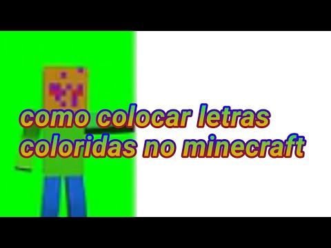 Como colocar letras coloridas no minecraft - YouTube