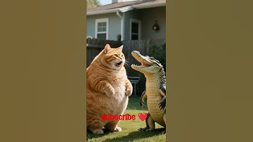 😺Cat and crocodile 🐊 to trap a cock🐓 with mind game 🙀