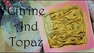 Topaz And Citrine November Birthstsone Soap - Handmade Vegan Soap - Cabbage Patch Soap