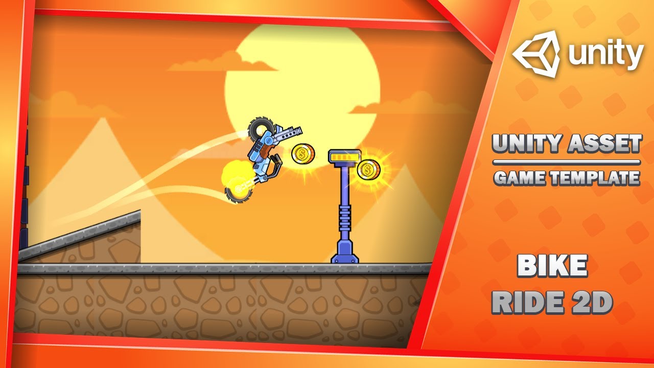 Bike Ride 2D - Game Template, video preview 2