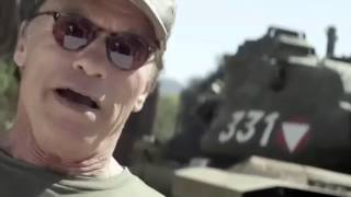 Arnold Schwarzenegger Crushes Things In his Tank For a Good Cause