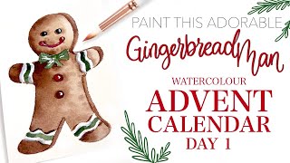 Paint This Adorable Gingerbread Man! - Advent Calendar DAY 1