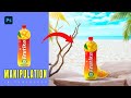 Creative mango juice product manipulation in photoshop 2023