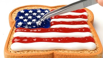 World Flags on Toast 🍞 | Oddly Satisfying ASMR Animation
