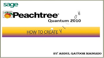 How to Create Vendor in Peachtree Quantum 2010 || Computer e Learning