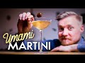 Martini with Mushrooms, Sake and CRAZY garnishes