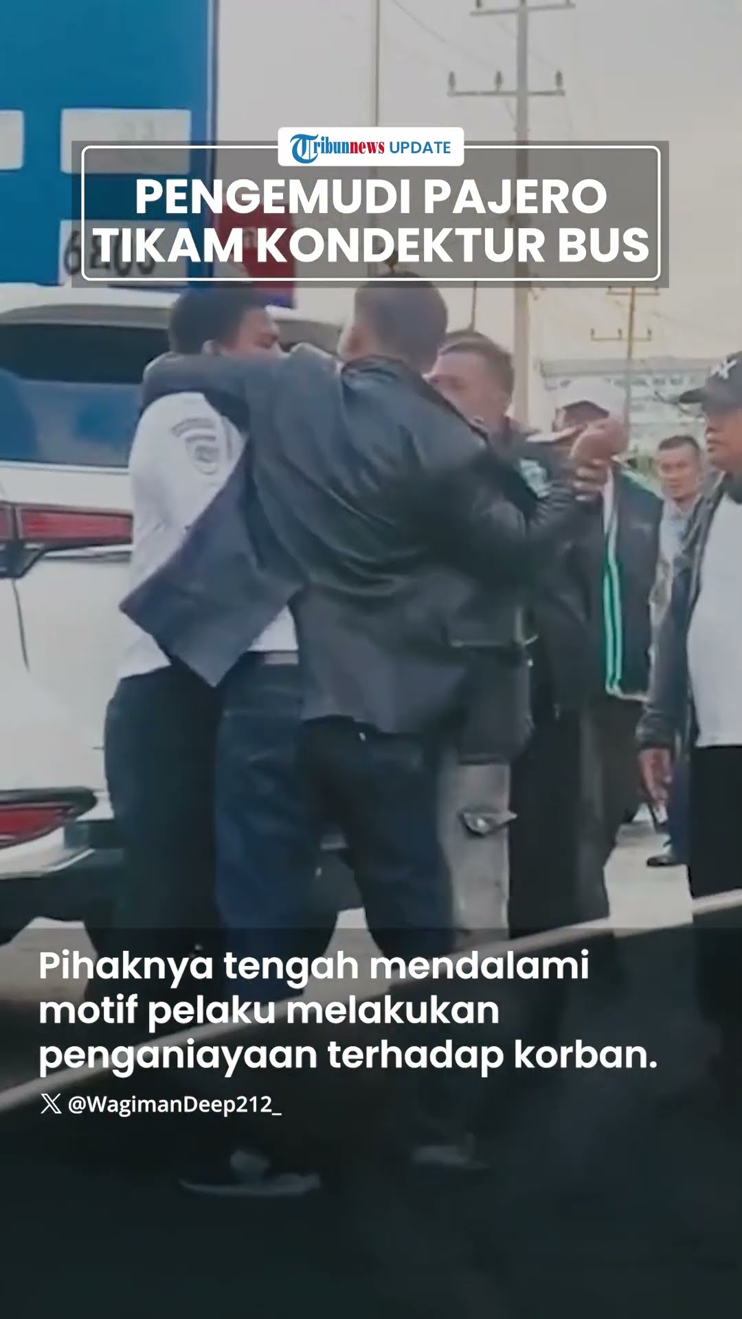 Viral Video Pengemudi Pajero Tikam Kondektur Bus Damri, Pelaku Serobot Antrean SPBU Kini Ditangkap