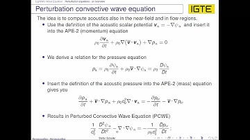 Perturbed convective wave equation