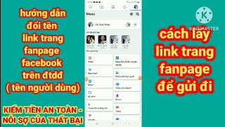 cách đổi tên người dùng trang fanpage facebook trên điện thoại (tên link trang) cách lấy link trang