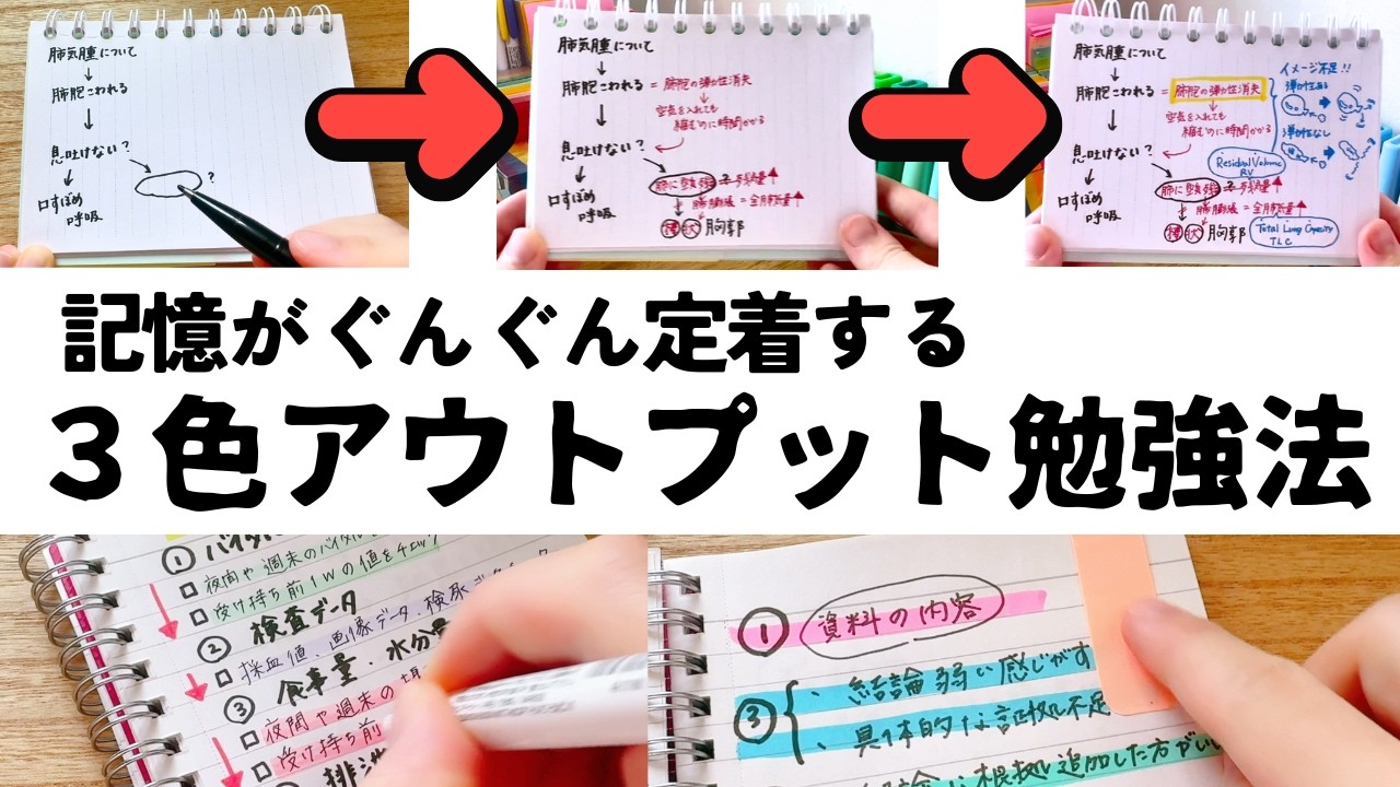 【1回で忘れない】白紙と3色ペンで完成「最強のアウトプットノート術」