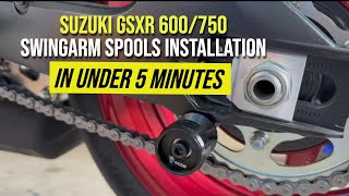 How To Install Swingarm Spools For Suzuki GSXR 600 / GSXR 750