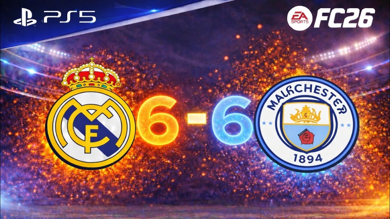 Real Madrid 6-6 Manchester City – 12 Goal Thriller! (Real Players) | FIFA 26