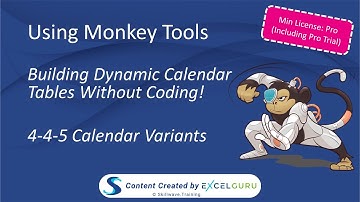 Using Monkey Tools - Building dynamic 4-4-5 calendar tables without coding!