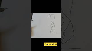 Single Line Drawing Compilation #shorts #girlsketch