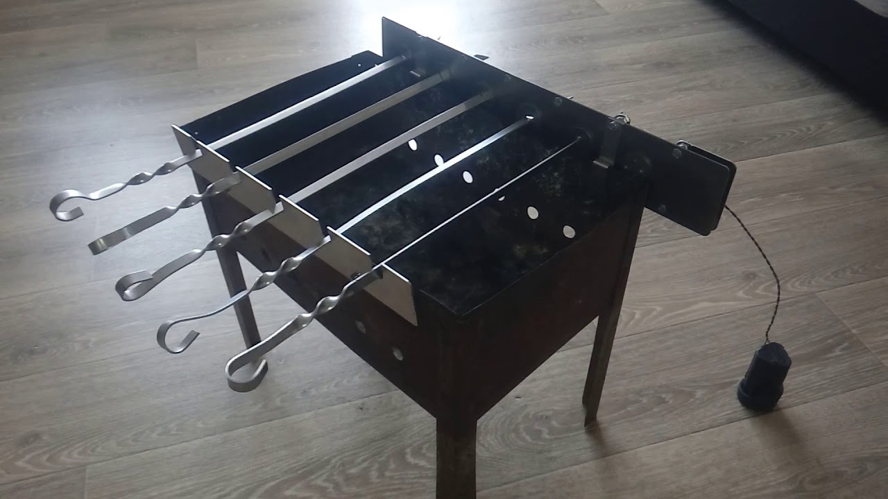 Мангал с электроприводом шампуров своими руками чертежи и видео