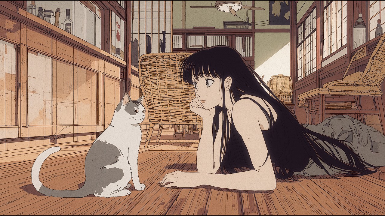 猫と過ごす静かな時間