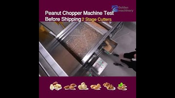 Peanuts Chopper Machine Test Before Shipping 2 stage cutters peanut dicing machine Golden Machinery