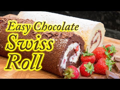 Chocolate Swiss Roll made easy at home