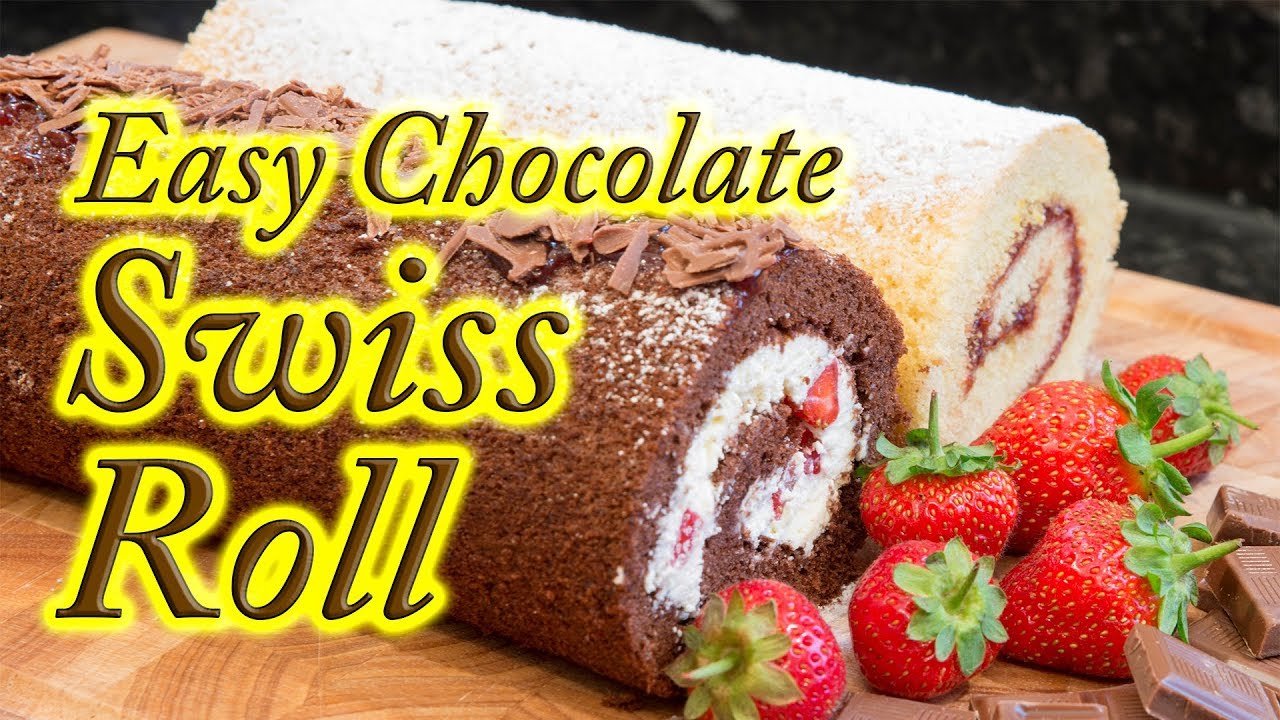 Chocolate Swiss Roll made easy at home 