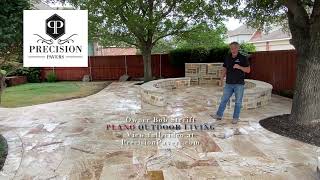 Preview of Owner Bob Streiff in Plano Texas with a Patio upgrade to Sedona Fantastico Travertine.