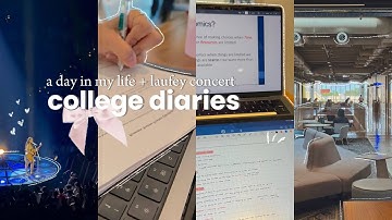STUDY VLOG🕰️doing homeworks, cafe studying, & laufey concert !