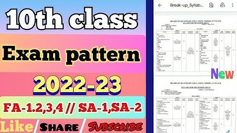 10th class new exam pattern / 2022-23 / FA1,2,3,4 and SA-1,2 /#10th #new_pattern #new_exampattern