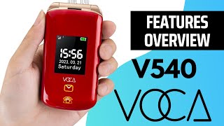 VOCA V540 Features Overview - Android Senior Phone - Big Button Senior Flip Phone [4K] screenshot 4