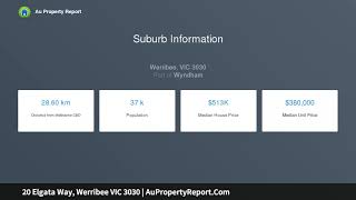 20 Elgata Way, Werribee VIC 3030 | AuPropertyReport.Com