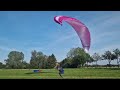 Paragliding launch on the winch in the Netherlands