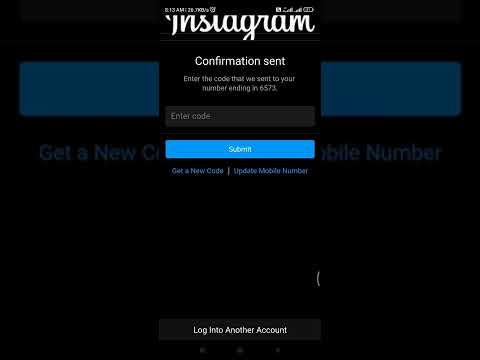 Instagram confirmation code issue