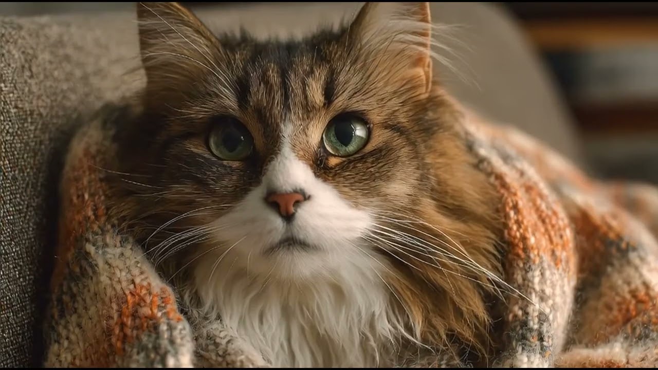 Playlist(cat purring) - Cozy Cat Watching Snowfall ❄️🐱