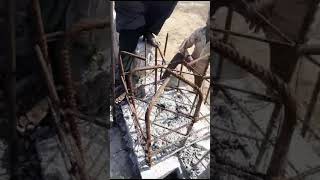 Pedestal Bars Bending at Top for base plate fixing #pedestal #industrialshed