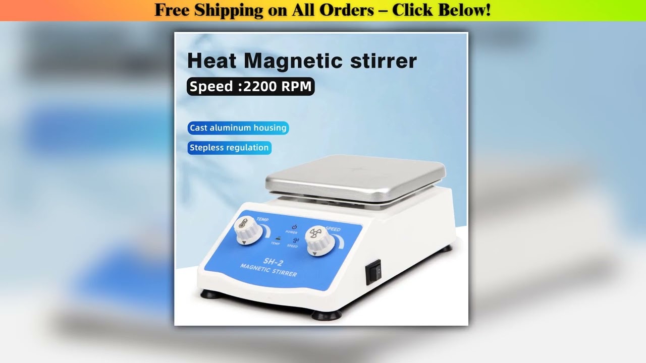 0-1600rpm Vortex Mixer 1L Heating Magnetic Stirrer Hot Plate Stir Bar Shaker Chemistry Laboratory