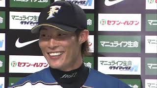 ファイターズ・糸井嘉男選手・二岡智宏選手ヒーローインタビュー 10月