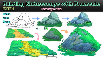 How to paint grass with Procreate 🌱
