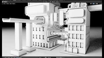 Sci-fi Street Scene - Speed Modeling - Grid Modeler (blender addon)