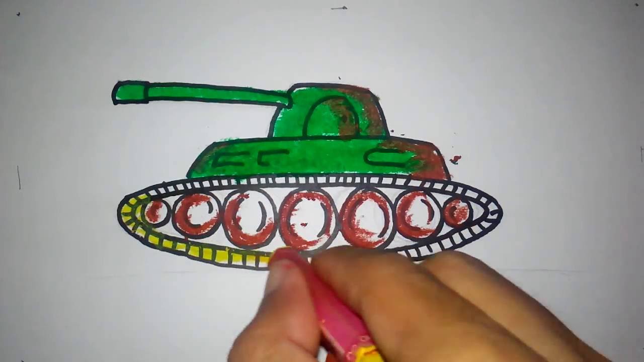 Cara Menggambar Tank Untuk Anak TK Dan SD YouTube