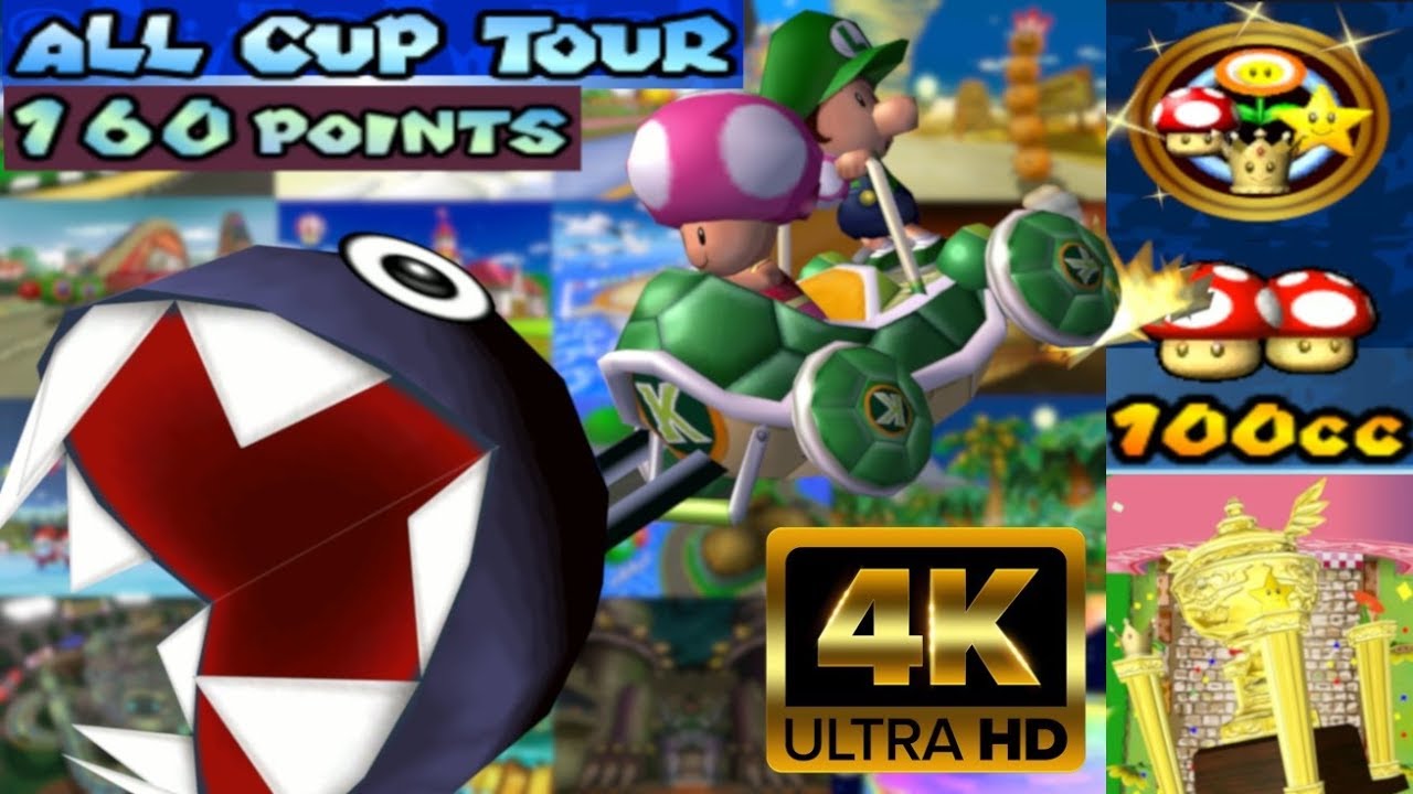 Mario Kart Double Dash!! - Grand Prix 100cc - All-Cup Tour (160 Points) [4K]