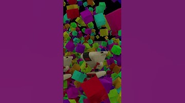 20,000 blocks rigid body physics destruction #satisfying #viral #blender3d #b3d #3danimation