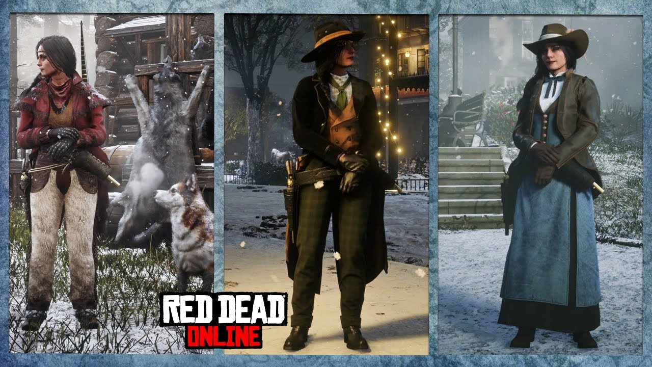 18 Beautiful Winter Female Outfits in Red Dead Online - YouTube