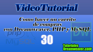 Capítulo 30 - Tutorial Cómo hacer un Carrito de compras con Dreamweaver, PHP y MySQL